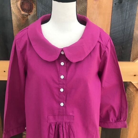 MISSLOOK button front round collar blouse,size L - Picture 3 of 6